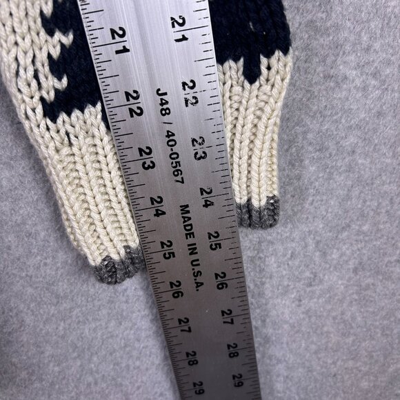 525 America Sweater Women's L Ivory Cashmere Wool Blend Ski Holiday Cozy Chunky - Picture 5 of 12